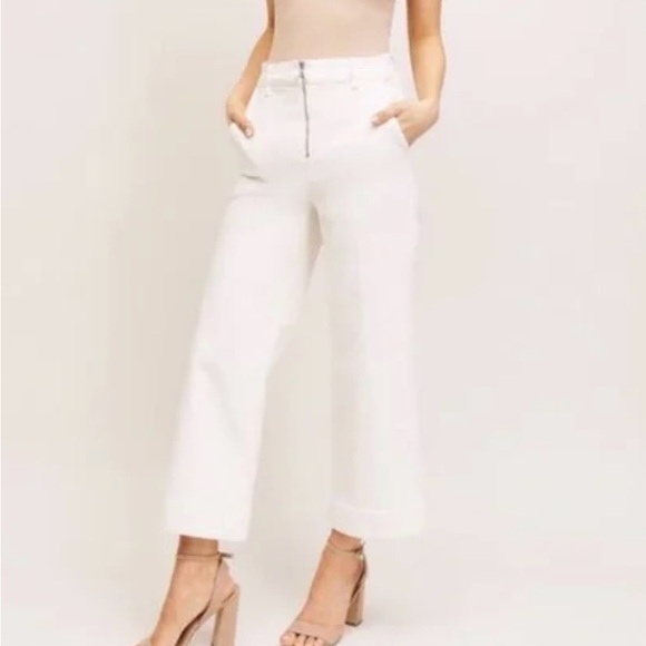 White culottes with zipper closer - Picture 5 of 5